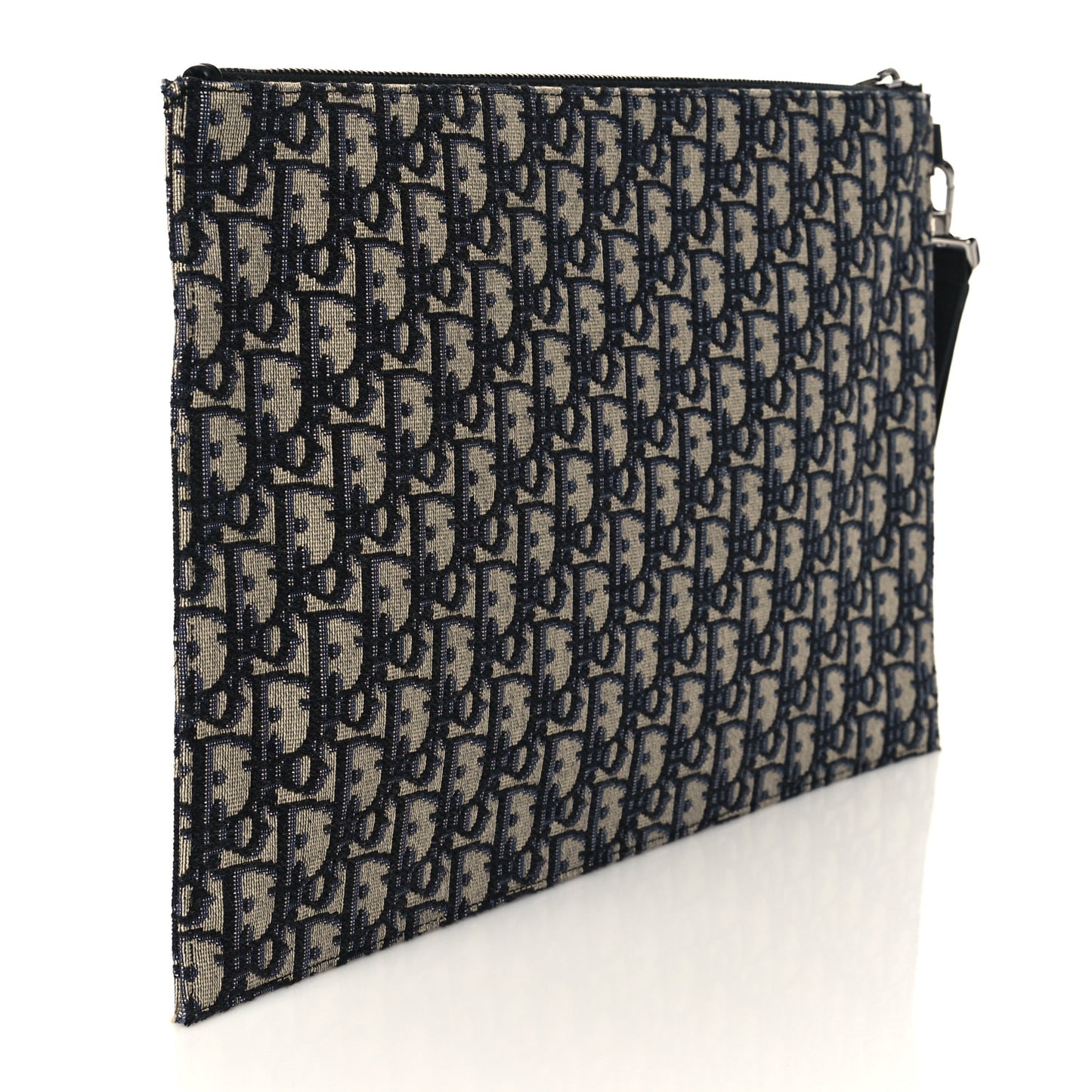 Oblique A4 Flat Pouch Clutch Blue