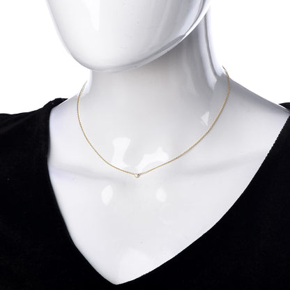 Tiffany 18K Yellow Gold Diamond .05ct Elsa Peretti Diamonds by the Yard Pendant Necklace 2 of 5