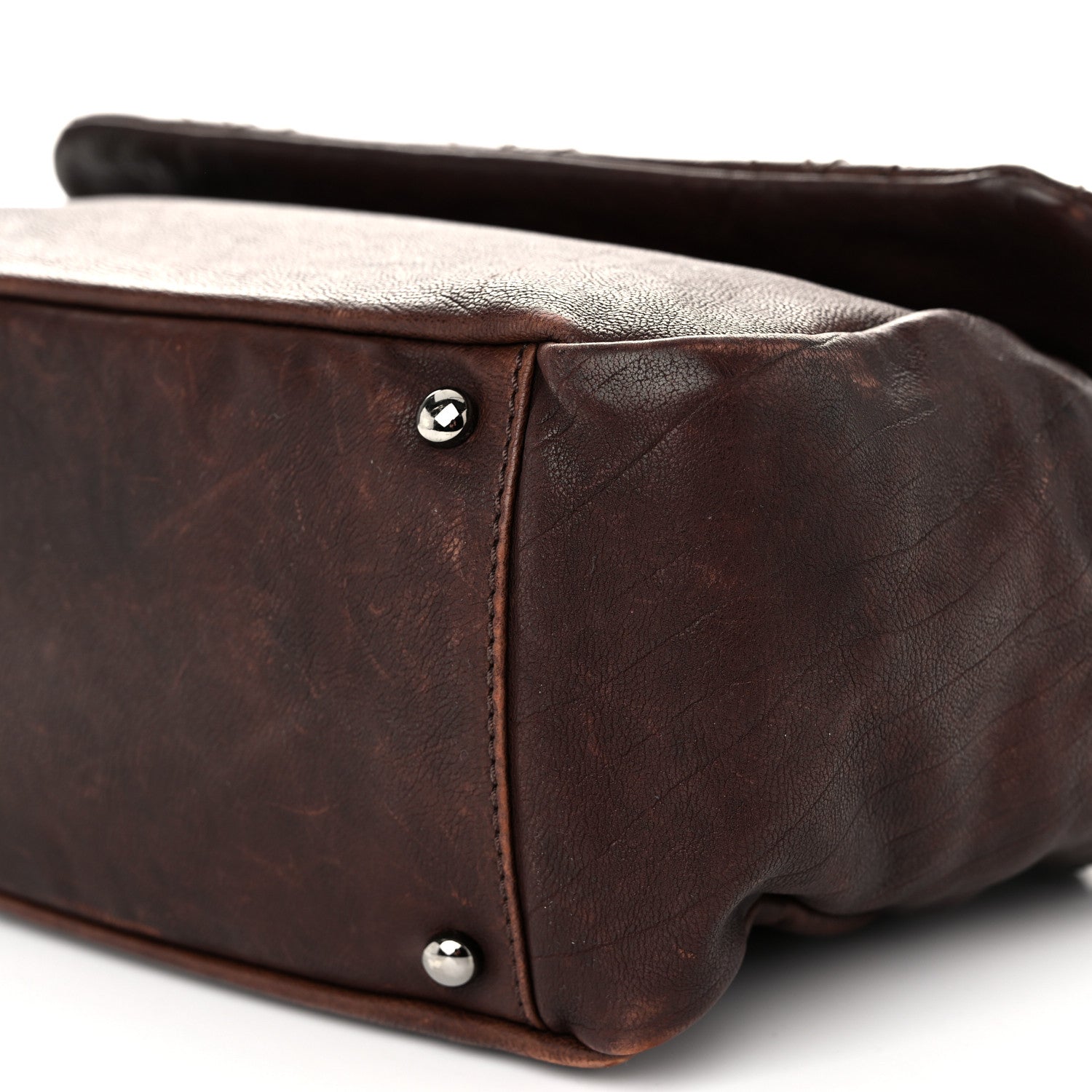 Chanel Calfskin Diamond Stitch Accordion Flap Brown 10 of 10