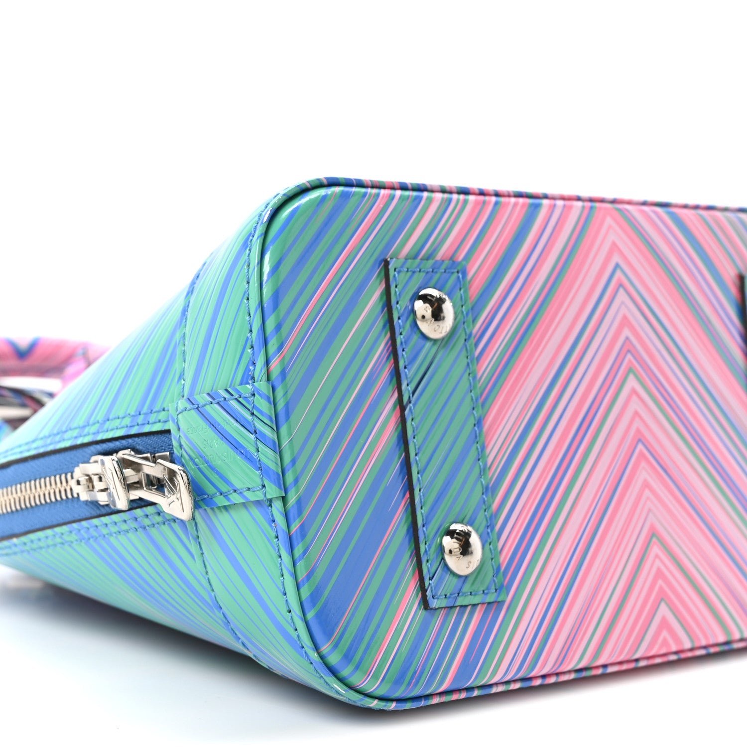 Louis Vuitton Epi Tropical Alma BB Blue Rose 8 of 9