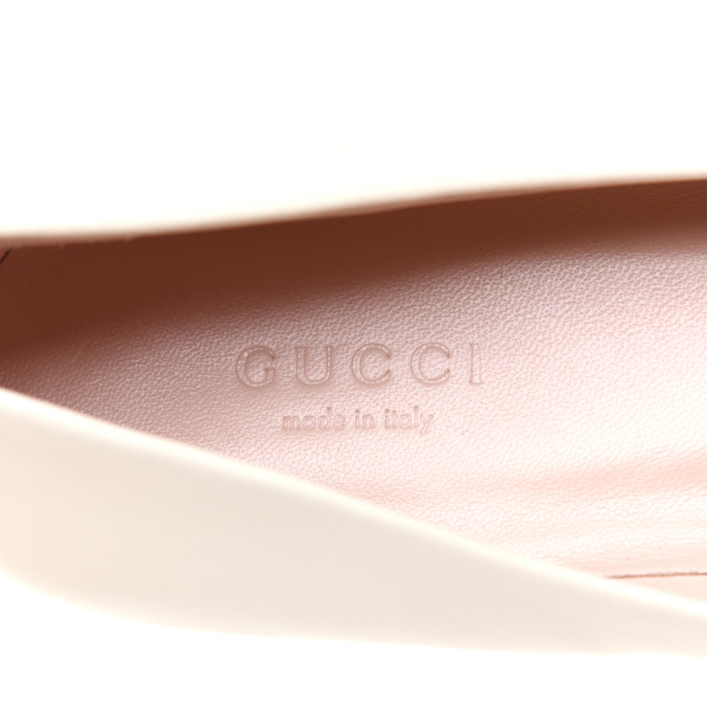 Calfskin Horsebit Ballerina Flats 38 White