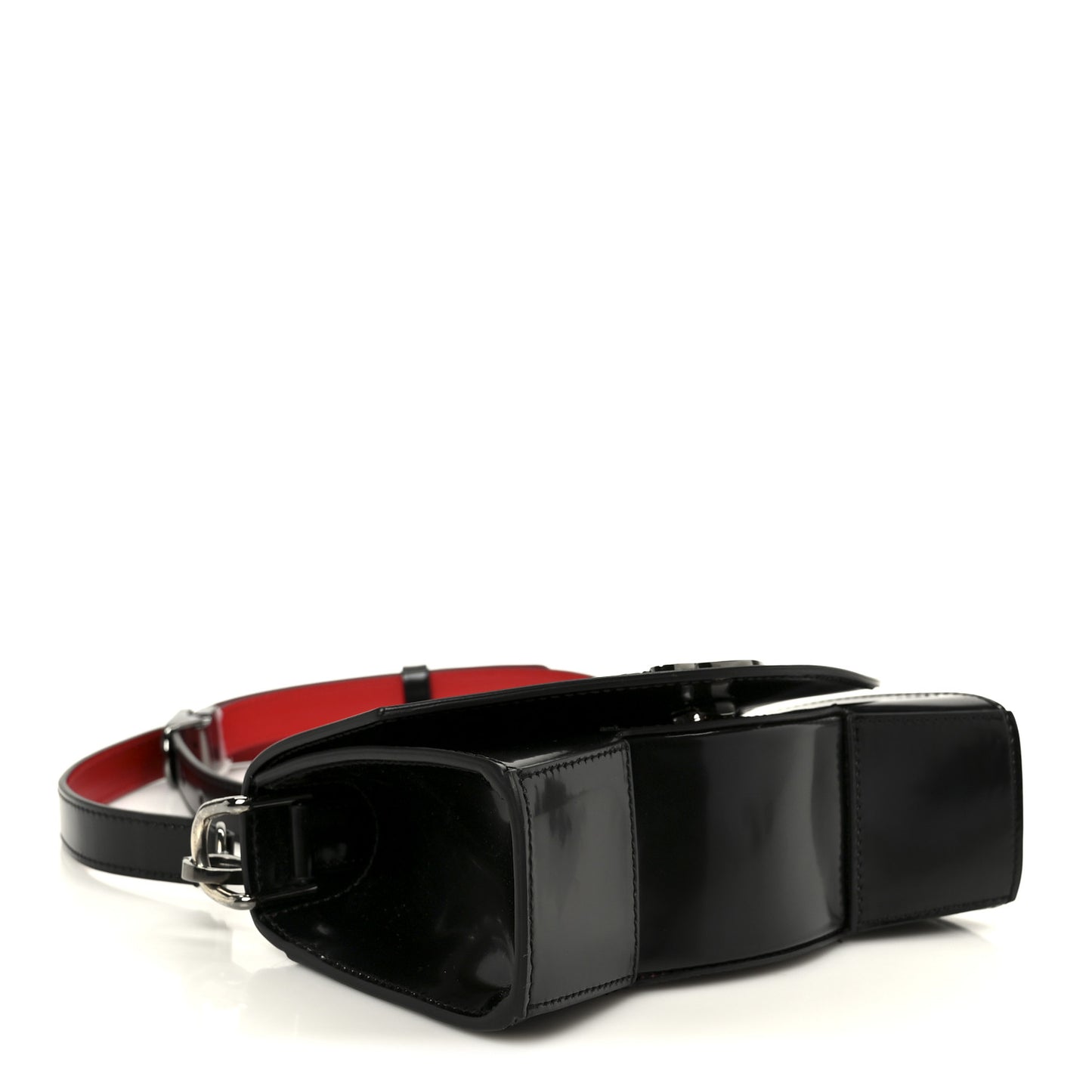Abrasivato Calfskin Loubi54 Clutch Black Gun Metal