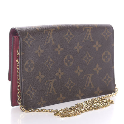 Louis Vuitton Monogram Flore Chain Wallet Fuchsia 3 of 9