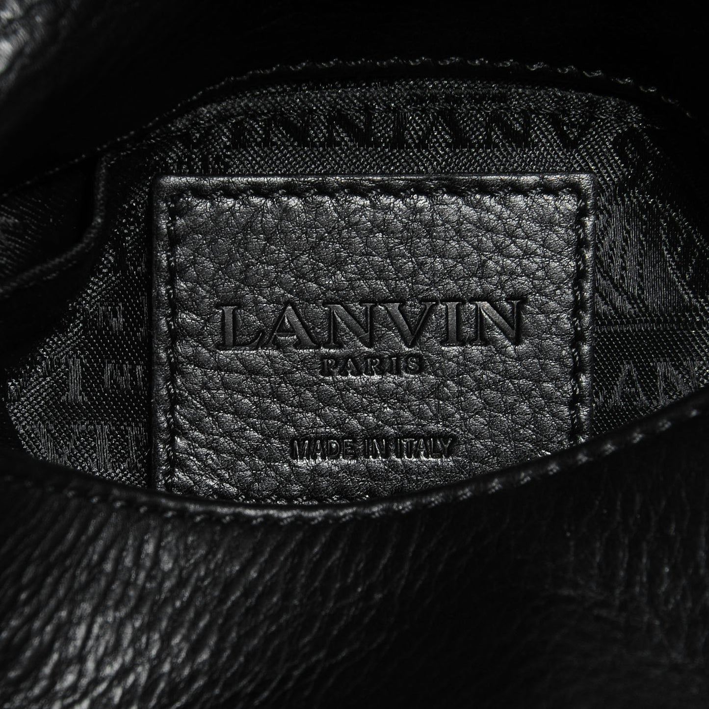 Leather Happy Mini Pop Crossbody Black