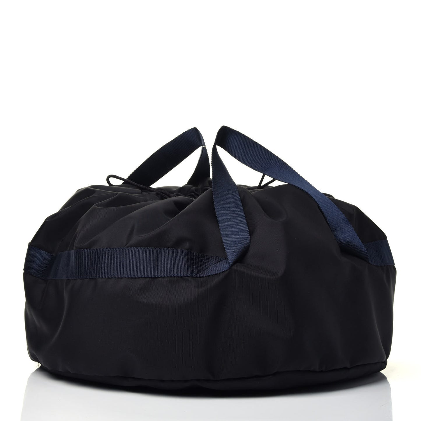 Textured Sport Nylon Logo Embroidered S Wheel Gym Bag Black Bleu Navy