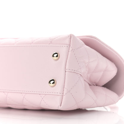 Chanel Caviar Quilted Mini Coco Handle Flap Light Pink 9 of 10