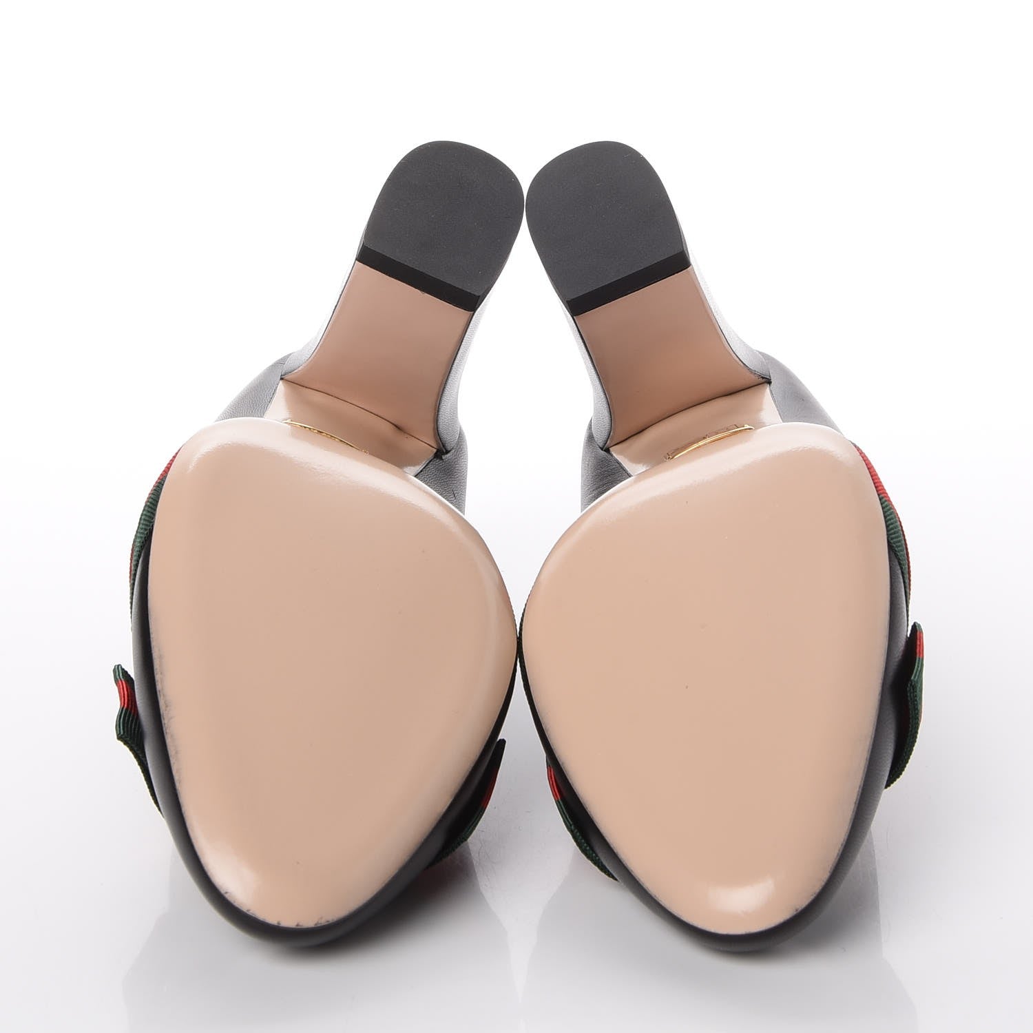 Gucci Malaga Kid Web Bow Pumps 37 Black 5 of 9