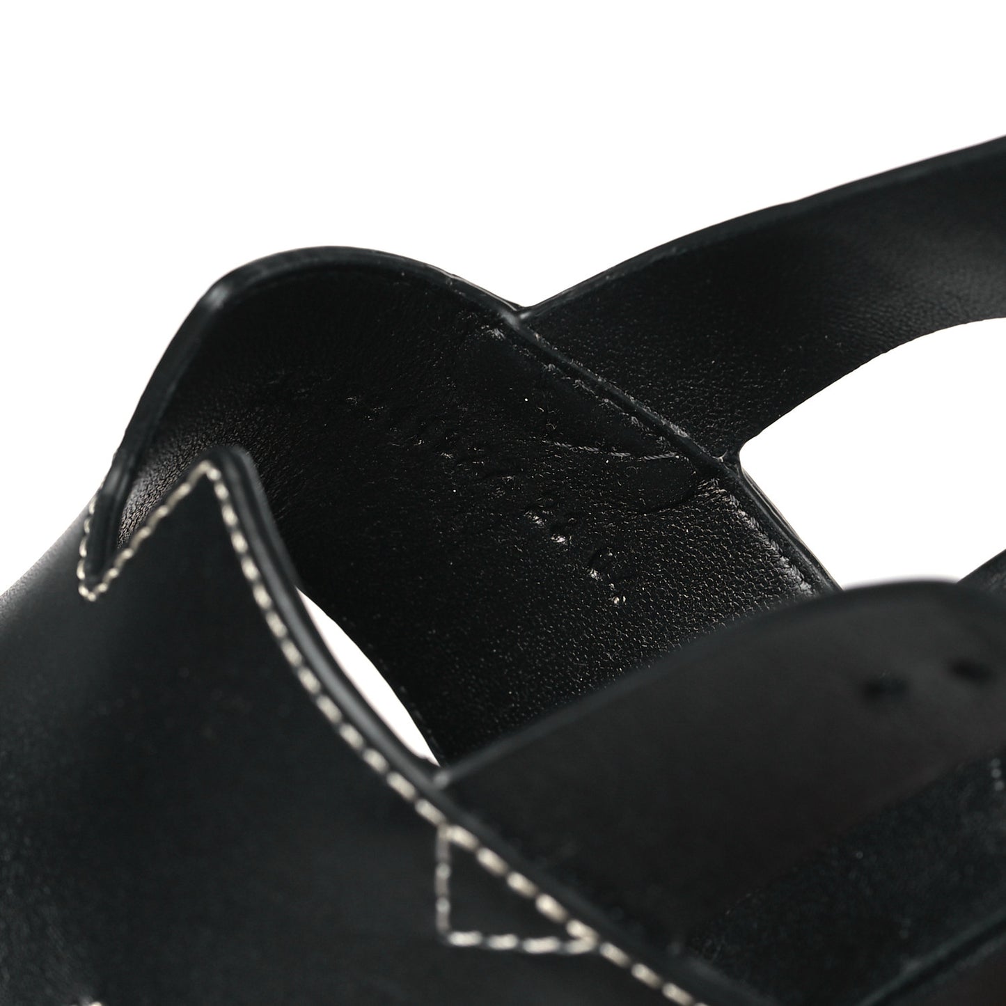 Calfskin Eris 90 Sandals 37 Black