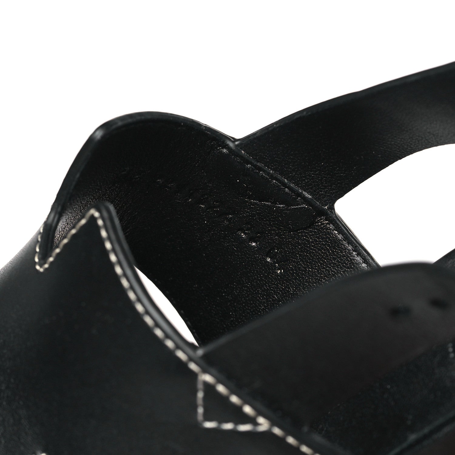 Hermes Calfskin Eris 90 Sandals 37 Black 8 of 8