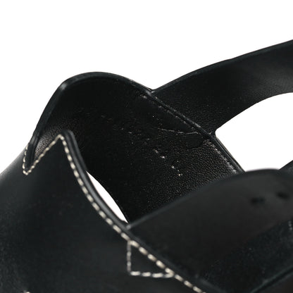 Hermes Calfskin Eris 90 Sandals 37 Black 8 of 8