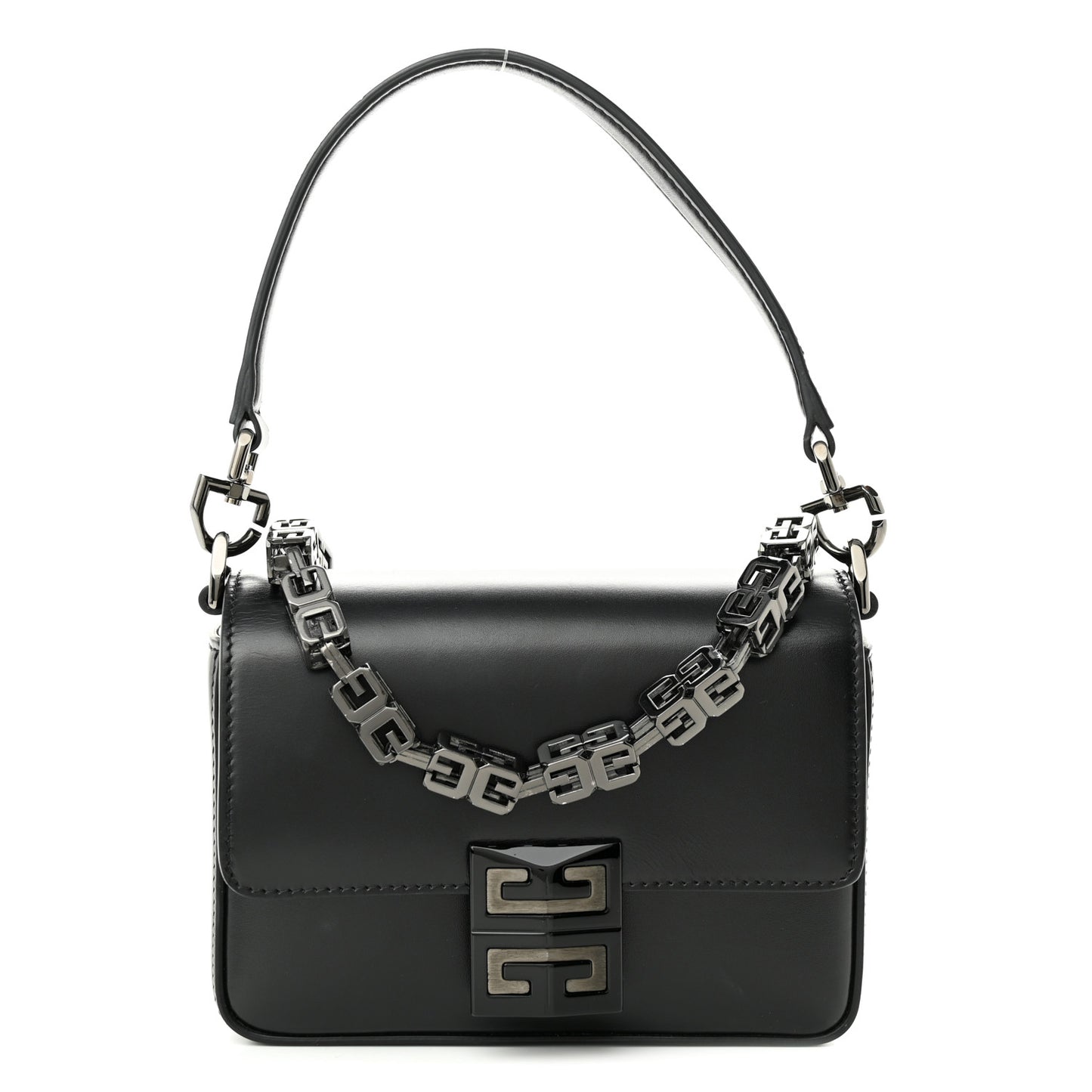Box Calfskin Small 4G Cube Chain Shoulder Bag Black