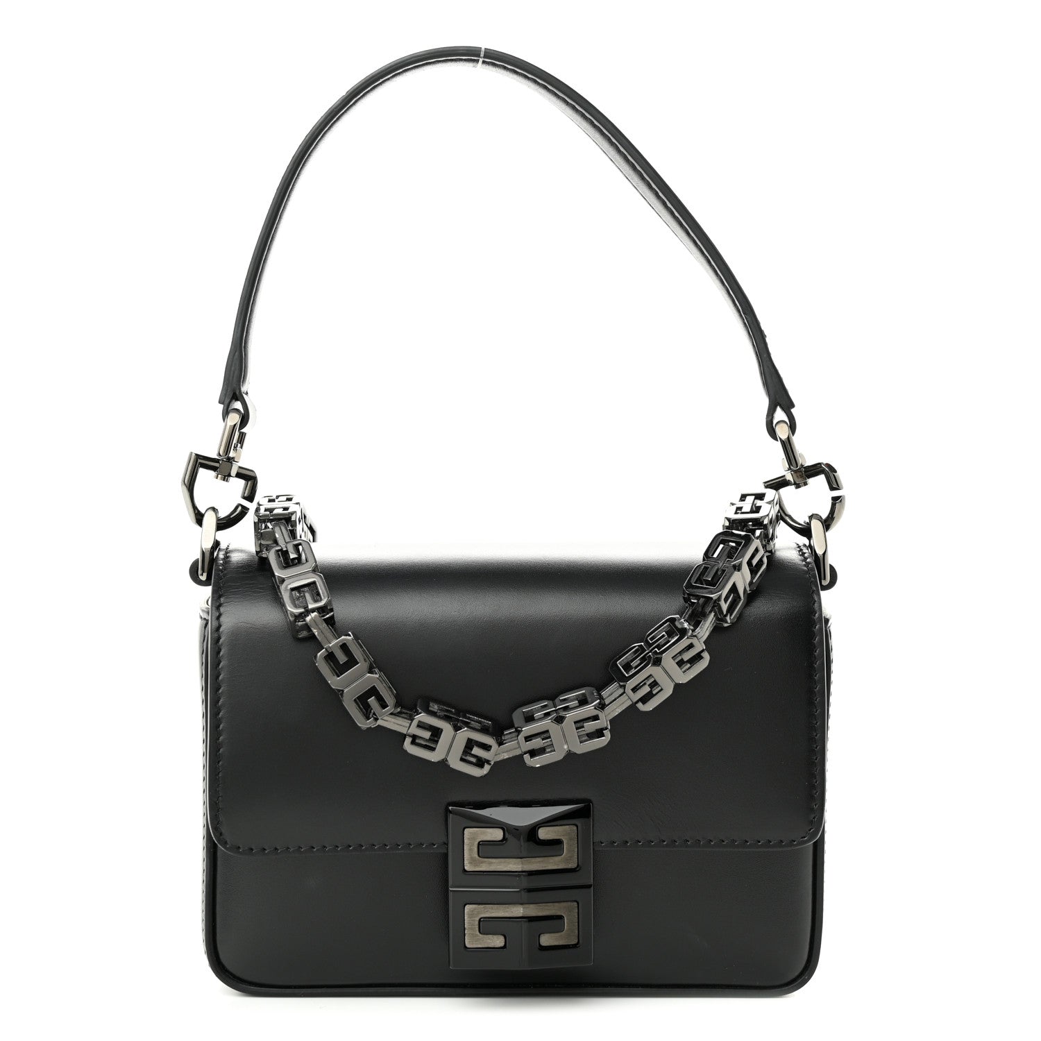 Givenchy Box Calfskin Small 4G Cube Chain Shoulder Bag Black 1 of 9