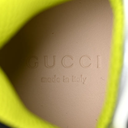 Gucci X SEGA Metallic Calfskin Mesh Removable Crystals Womens Flashtrek Sneakers 36 Silver Black 9 of 10