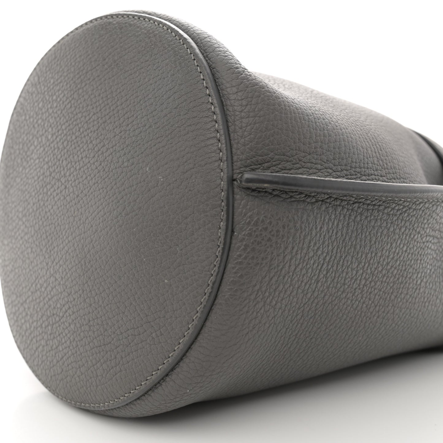 Supple Grained Calfskin Nano Big Bag Bucket Grey
