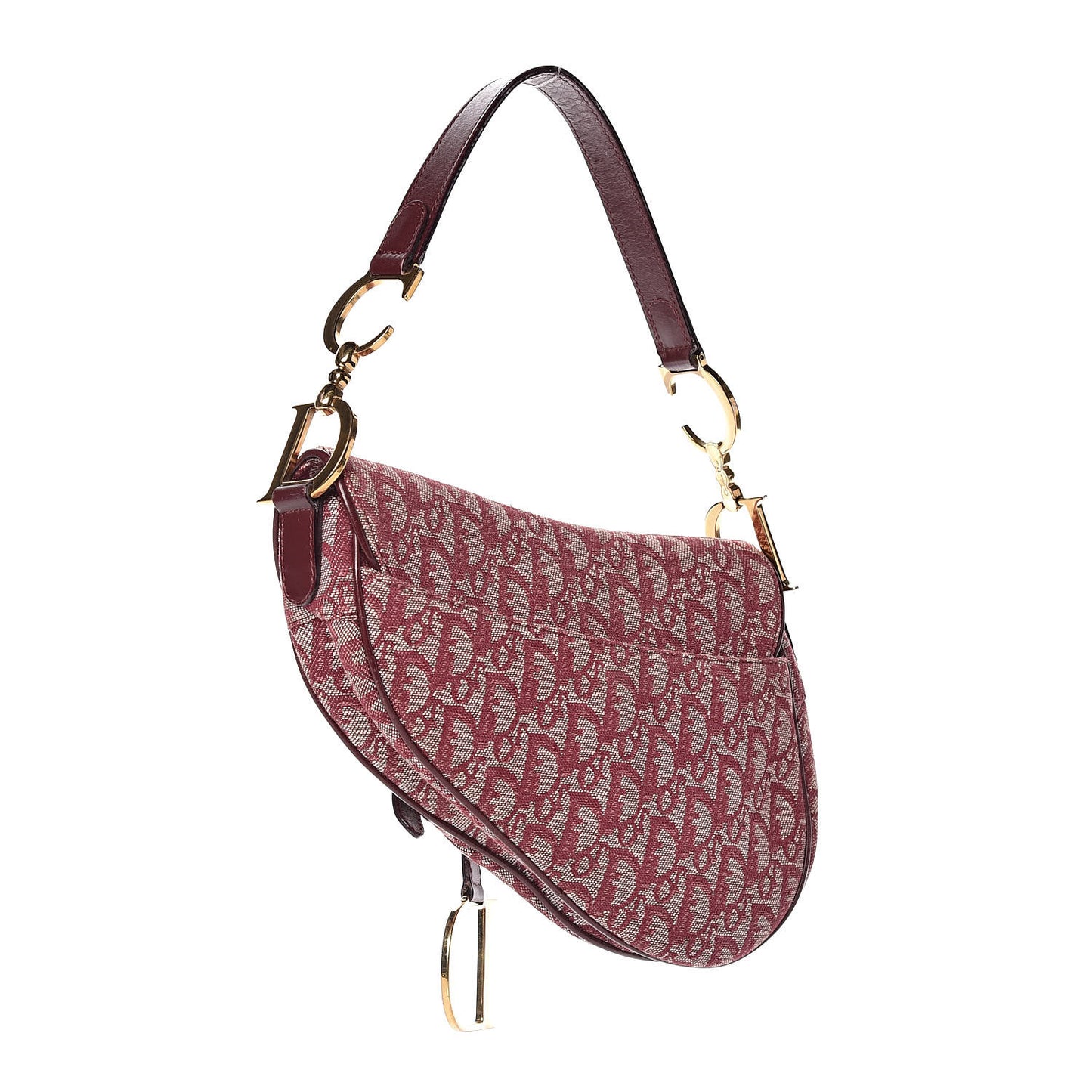Monogram Saddle Bag Burgundy