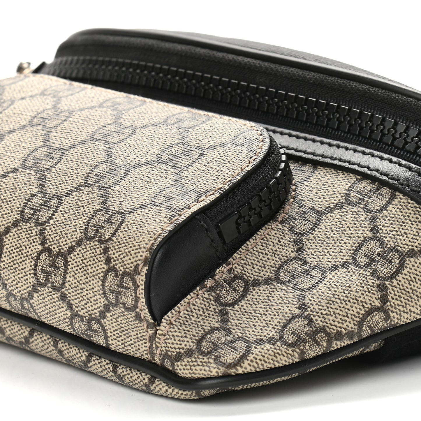 GG Supreme Monogram Belt Bag Black