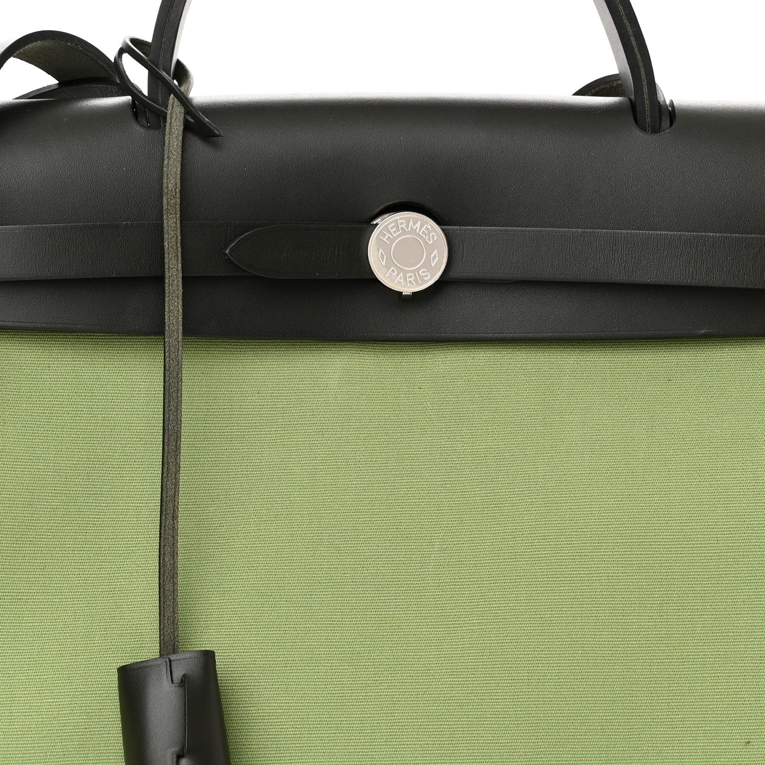 Hermes Military Toile Vache Hunter Herbag Zip Retourne 31 PM Vert Criquet Black 9 of 14