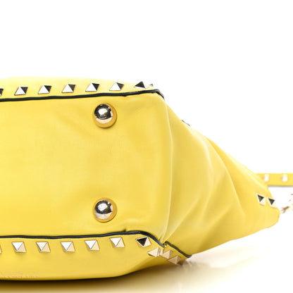 Valentino Garavani Vitello Mini Rockstud Tote Water Yellow 7 of 13