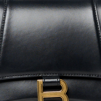 Balenciaga Shiny Box Calfskin Small Hourglass Top Handle Bag Black 8 of 10