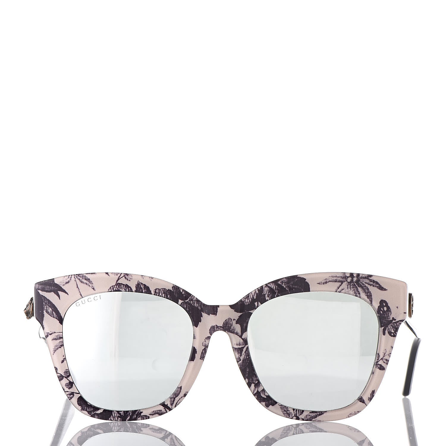 Gucci Acetate Herbarium Print Square Frame Sunglasses GG0029SA White 2 of 10