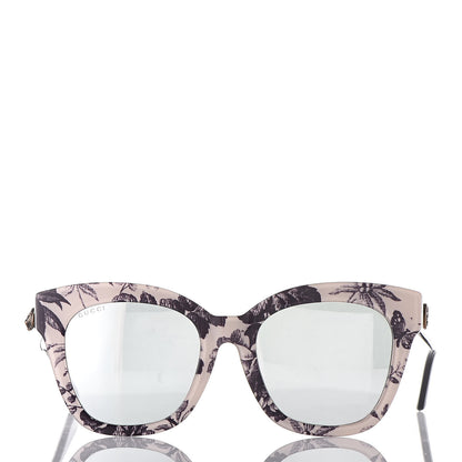 Gucci Acetate Herbarium Print Square Frame Sunglasses GG0029SA White 2 of 10