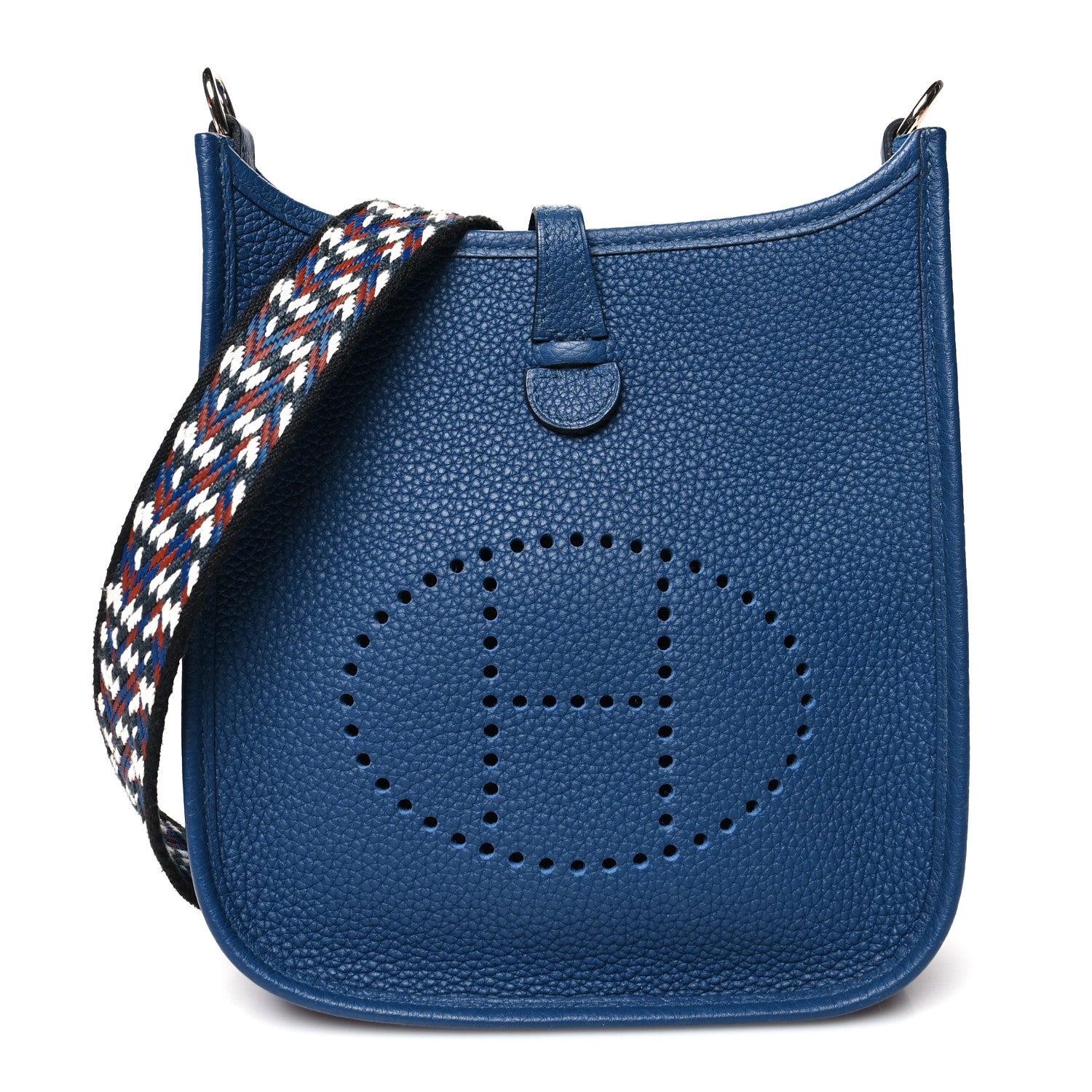 Hermes Taurillon Maurice Zigzag Evelyne TPM Deep Bleu Black White Deep Bleu 1 of 10