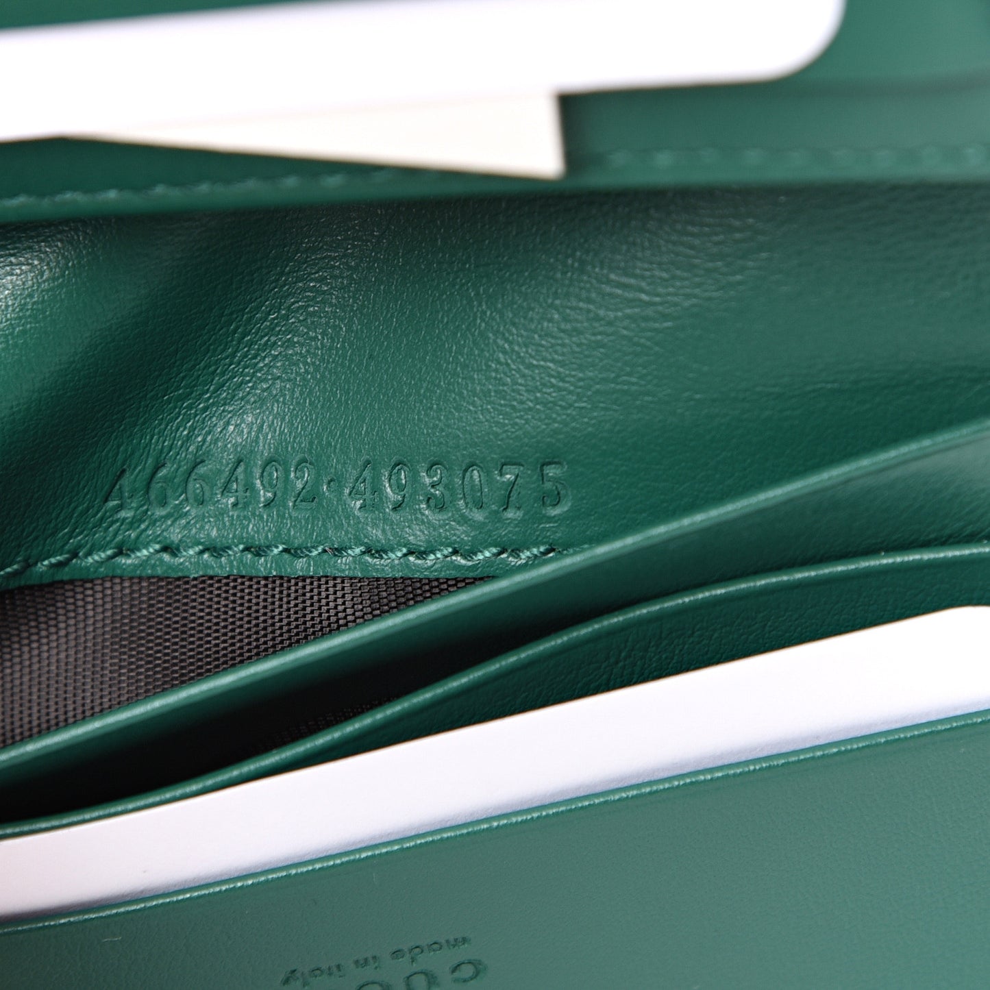 Calfskin Matelasse GG Marmont Card Case Wallet Emerald