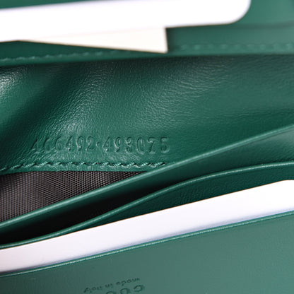 Gucci Calfskin Matelasse GG Marmont Card Case Wallet Emerald 6 of 6