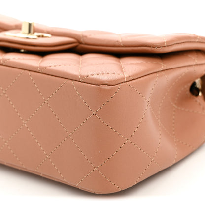 Chanel Lambskin Quilted Mini Rectangular Flap Brown 10 of 10