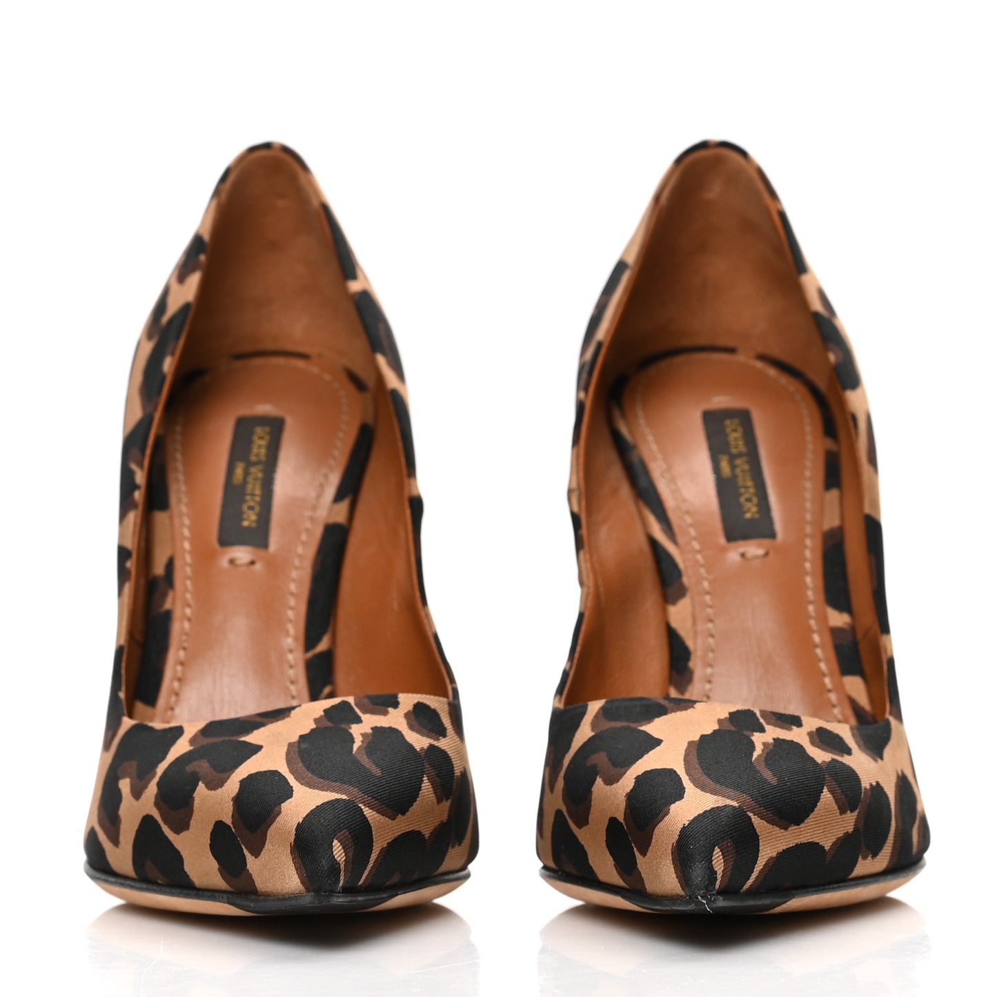 Silk Leopard Print Eyeline Pumps 35.5