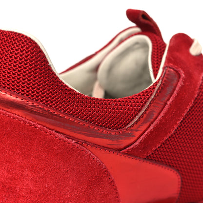 Louis Vuitton Suede Calfskin Run Away Sneakers 37.5 Rouge 10 of 10