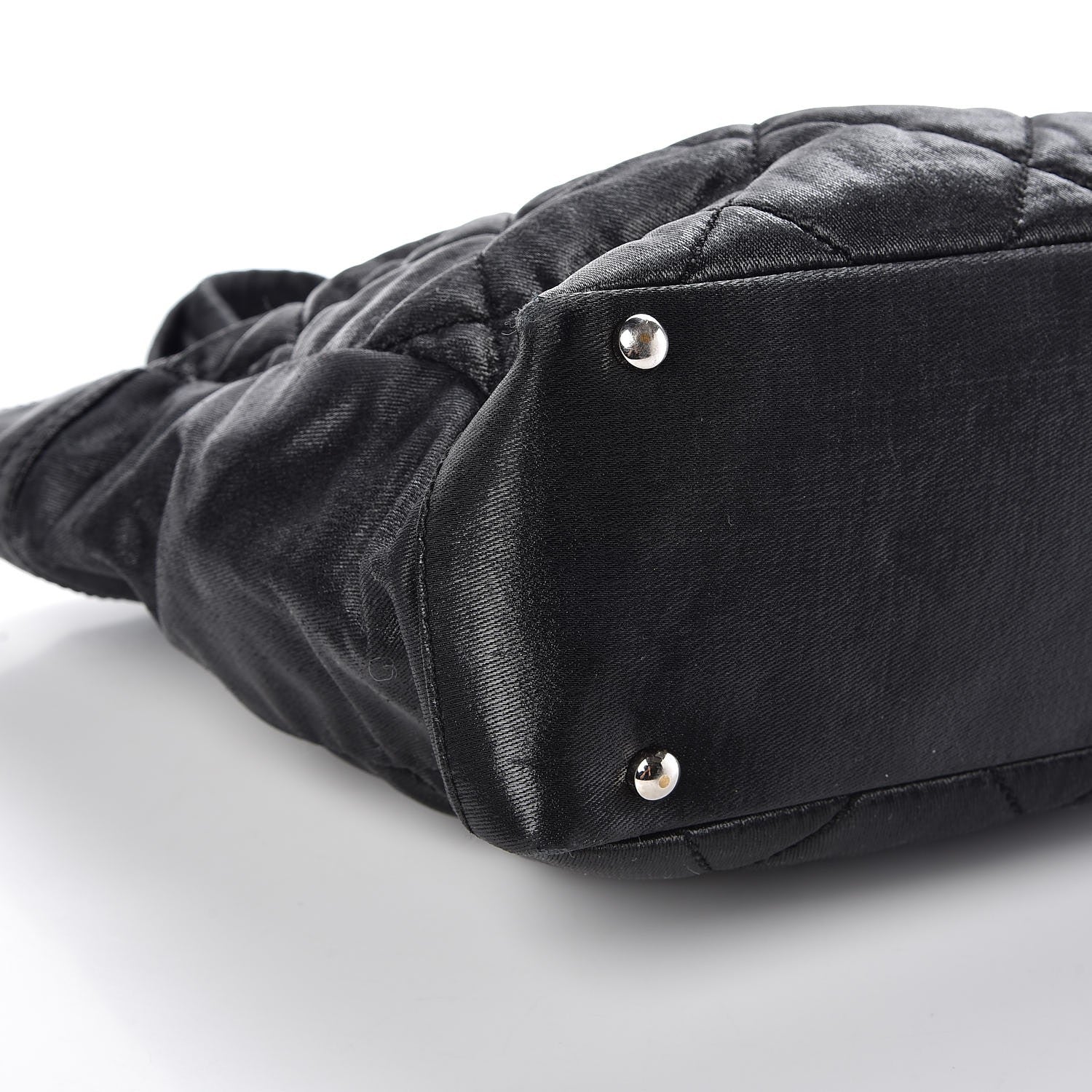 Chanel Coated Canvas Quilted Small Paris Biarritz Tote Black 13 of 15