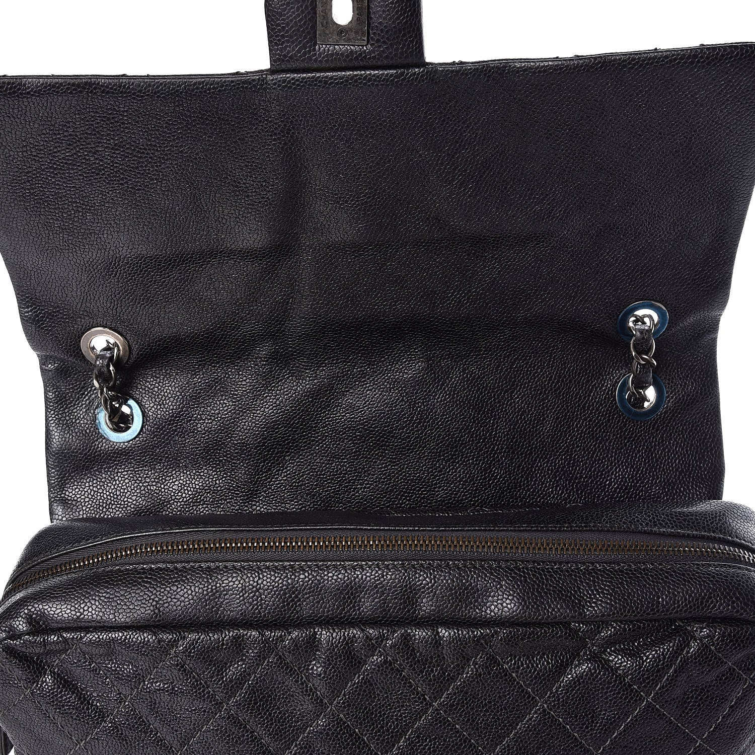 Chanel Iridescent Caviar Quilted Large Chic Flap Grey 10 of 11