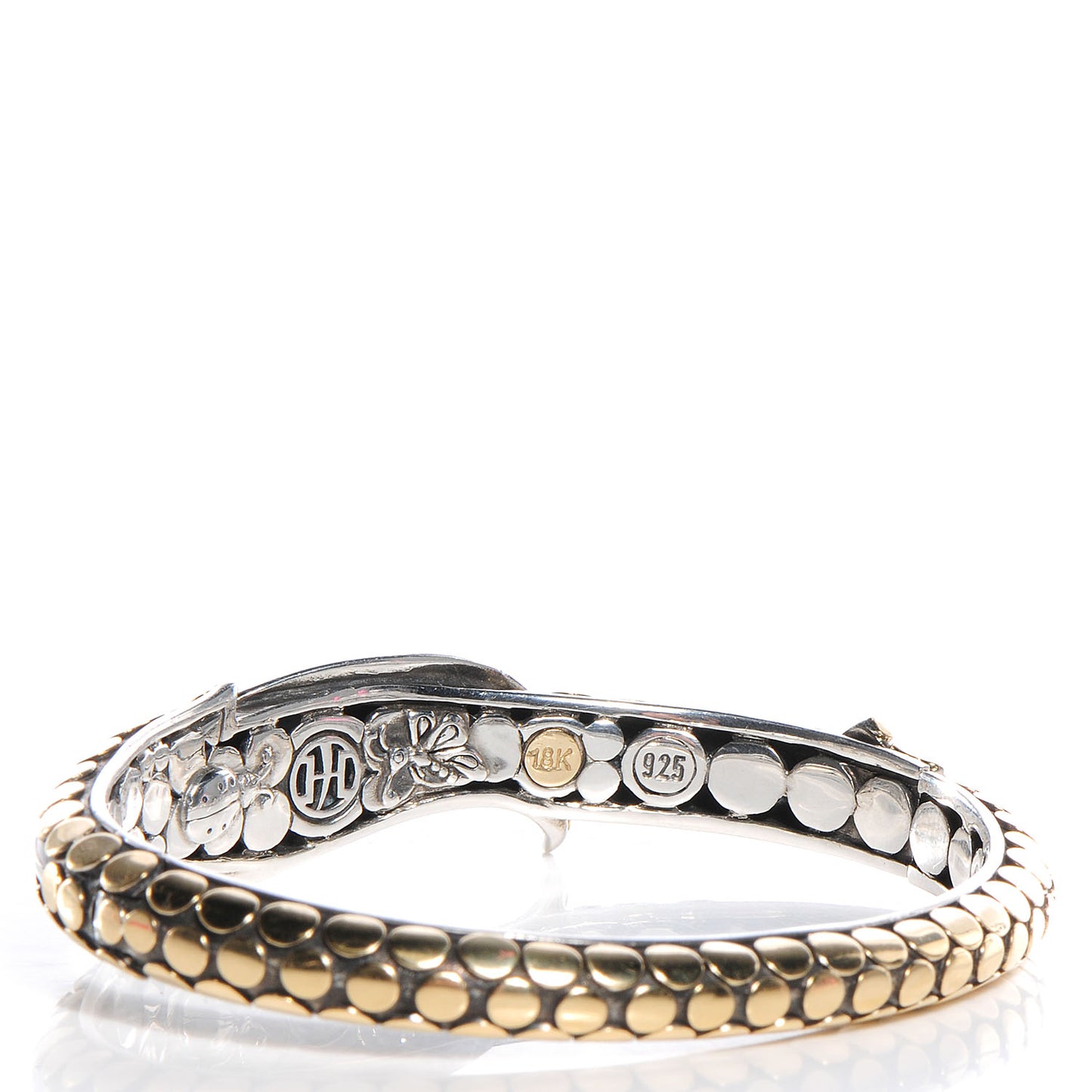Sterling Silver 18k Yellow Gold Ayu Leaf Cuff Small
