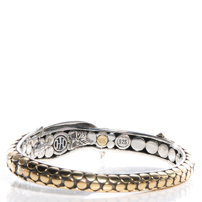 John Hardy Sterling Silver 18k Yellow Gold Ayu Leaf Cuff Small 3 of 8
