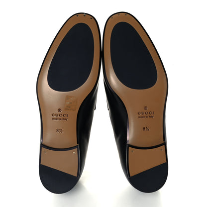 Gucci Calfskin Horsebit Mens Jordaan Loafers 8.5 Black 7 of 10