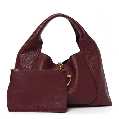 Gucci Grained Calfskin Softbit Maxi Shoulder Bag Rosso 3 of 11