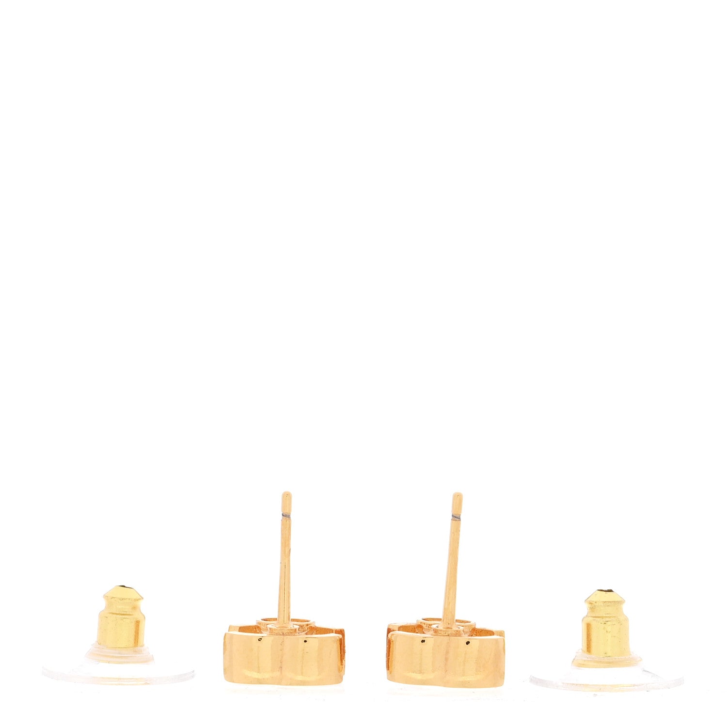 Chanel Metal CC Earrings Gold 3 of 5