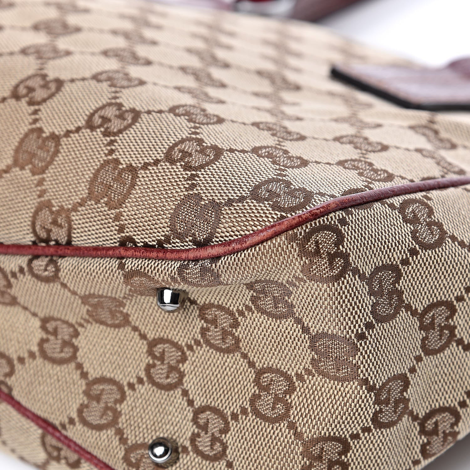 Gucci Monogram Medium Tote Red 10 of 13
