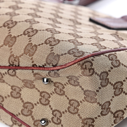Gucci Monogram Medium Tote Red 10 of 13
