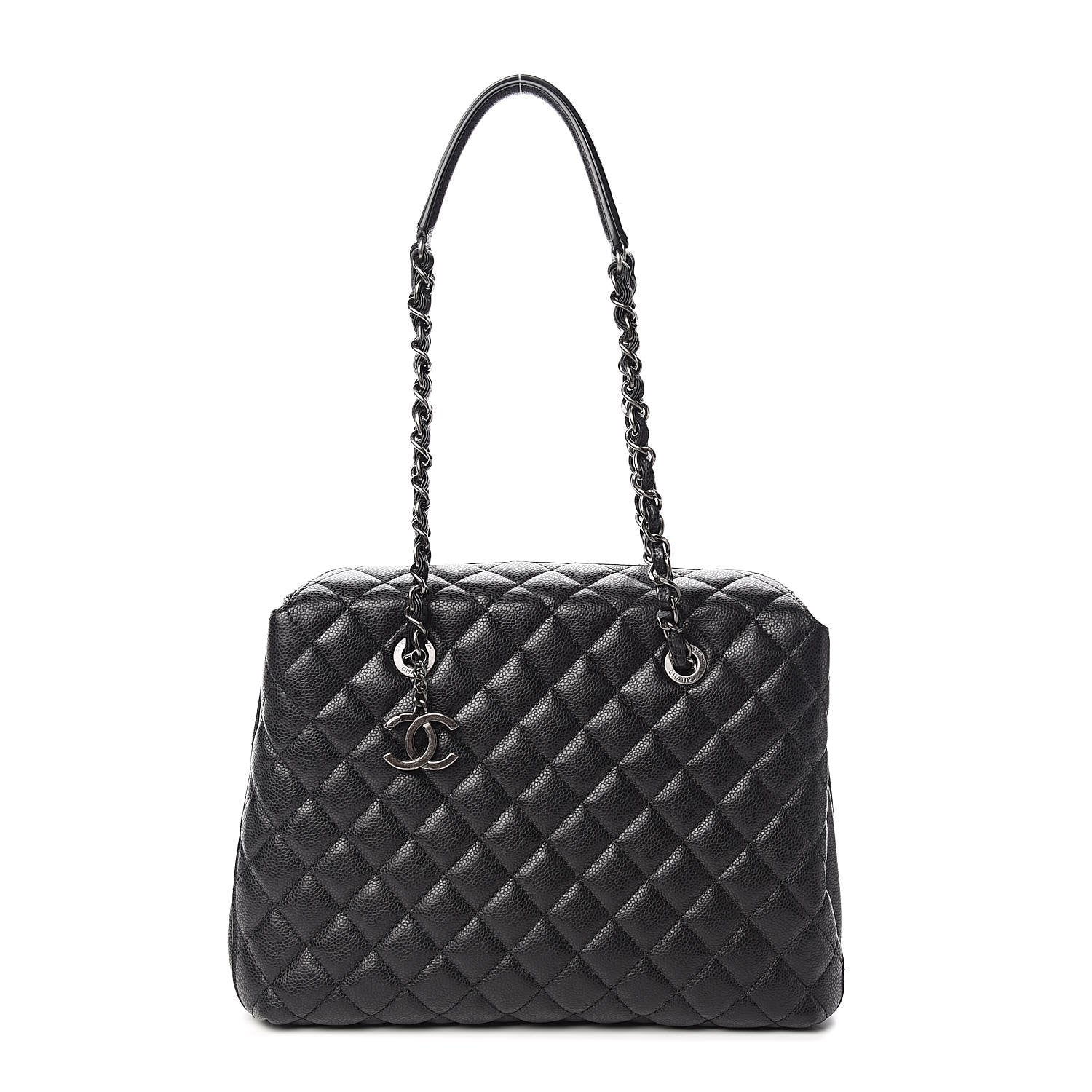 Chanel Caviar Quilted Small City Shopping Tote Black 1 of 12
