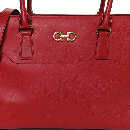 Salvatore Ferragamo Saffiano Beky Tote Rosso 8 of 10