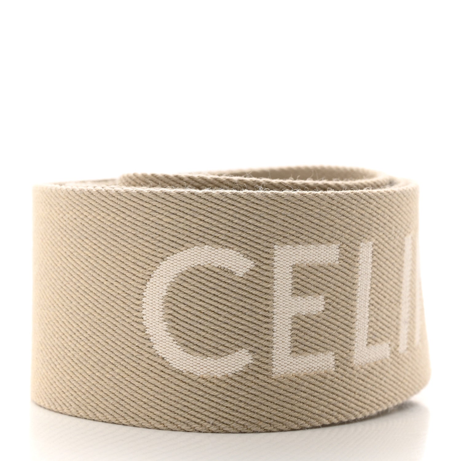 Celine Jacquard Wool Logo Short Strap Beige White 2 of 6