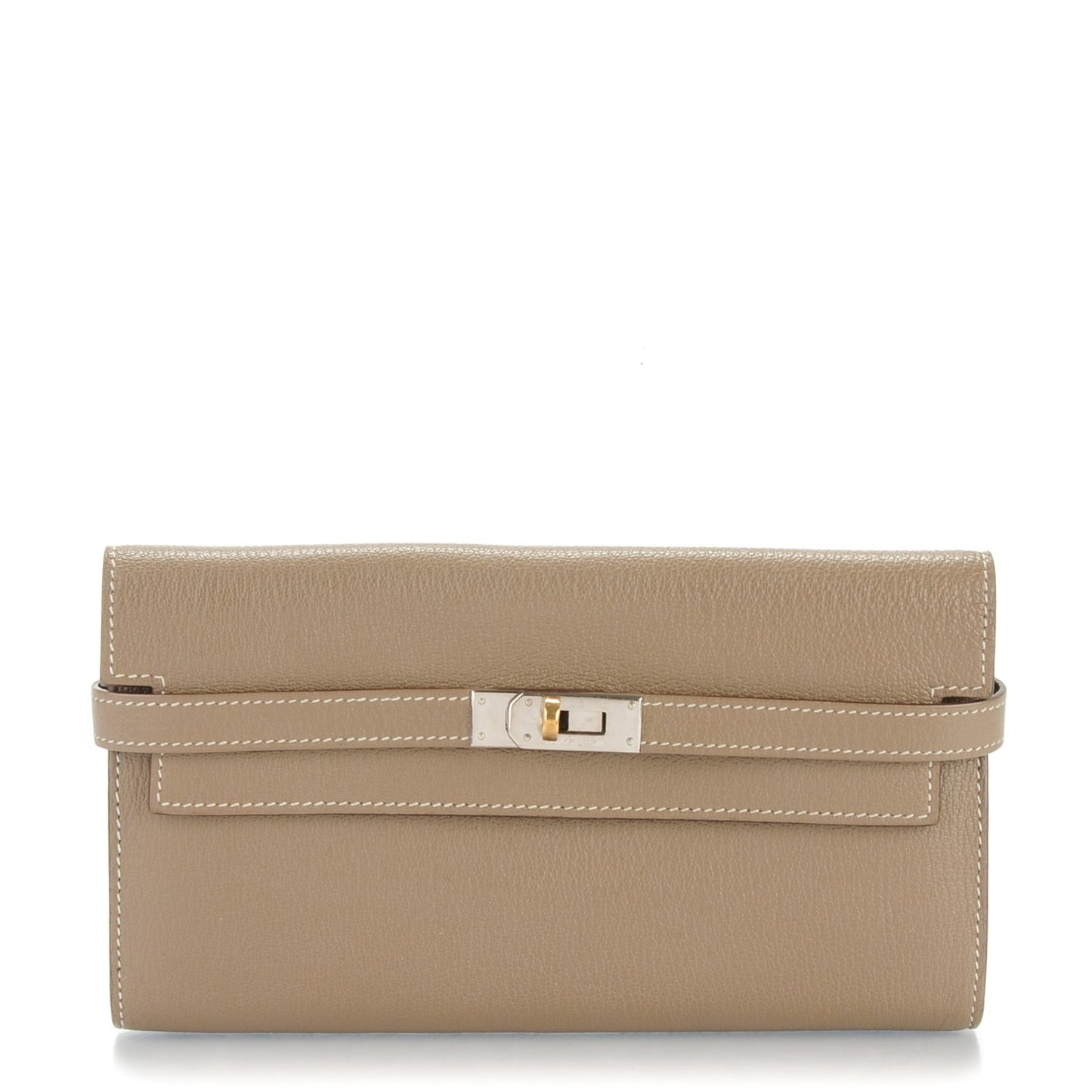 Chevre Mysore Kelly Longue Wallet Etoupe
