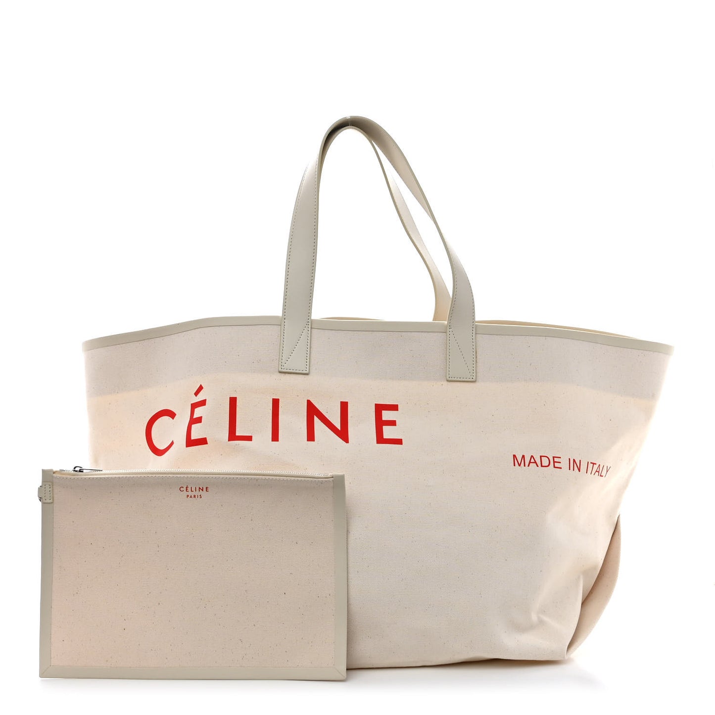 Textile Medium Made In Tote Natural Red