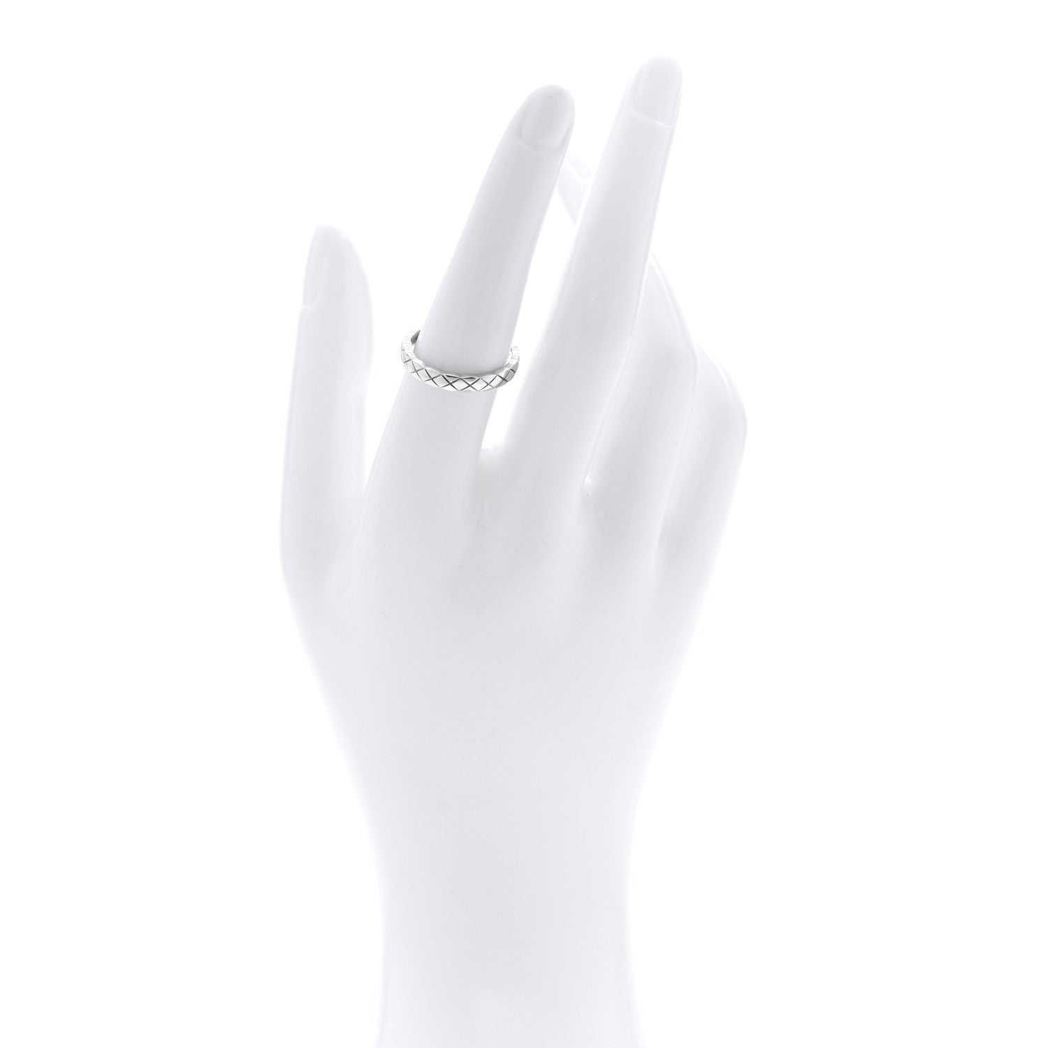 Chanel 18K White Gold Mini Coco Crush Ring 55 7.25 2 of 4