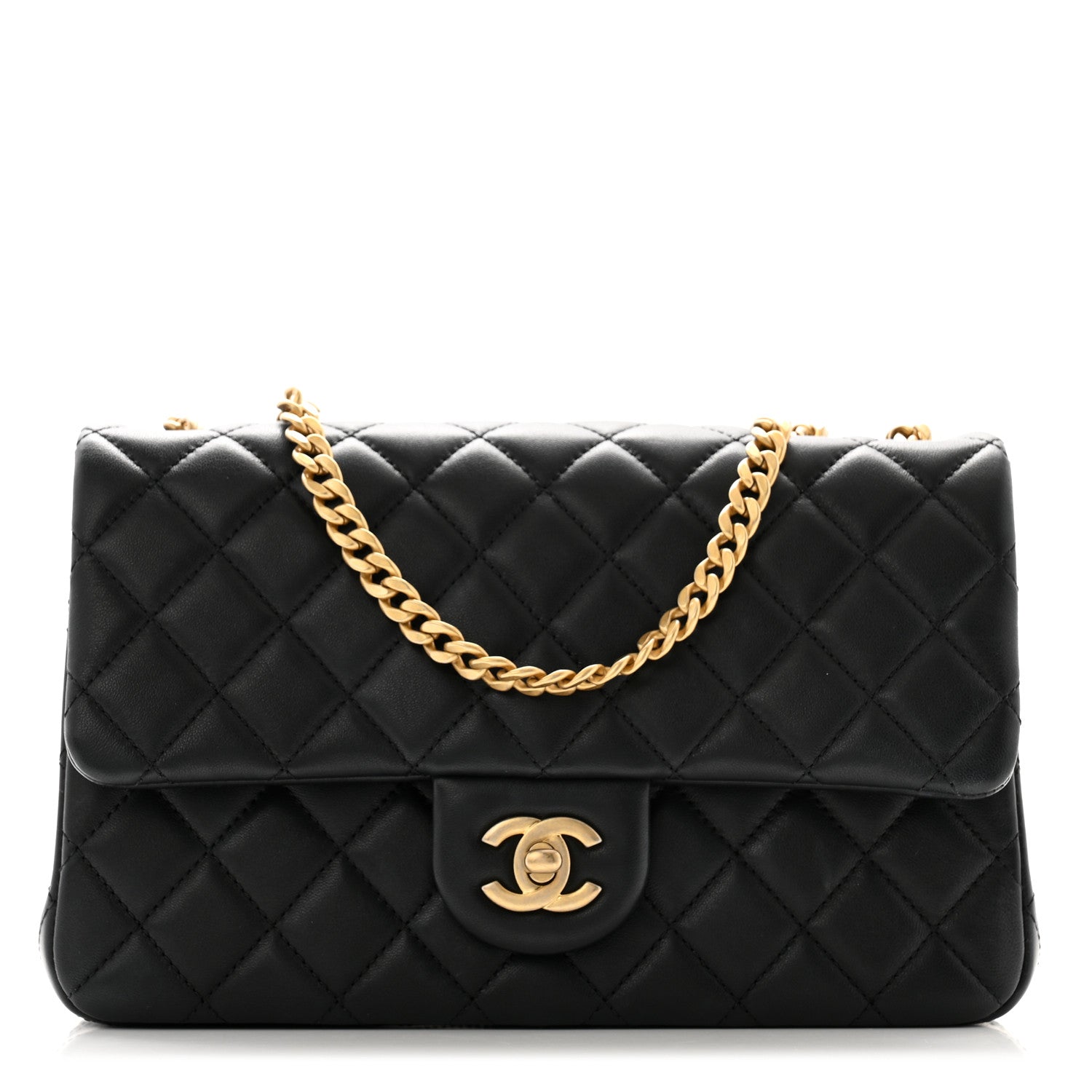 Chanel Lambskin Quilted Small Sweet Camellia Flap Black 1 of 11