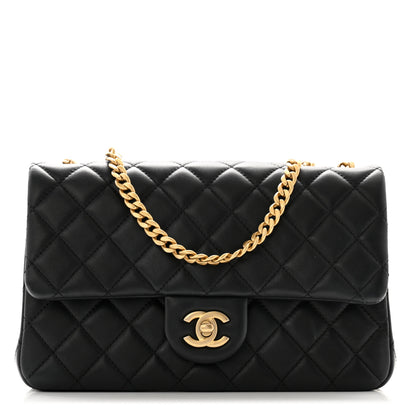 Chanel Lambskin Quilted Small Sweet Camellia Flap Black 1 of 11