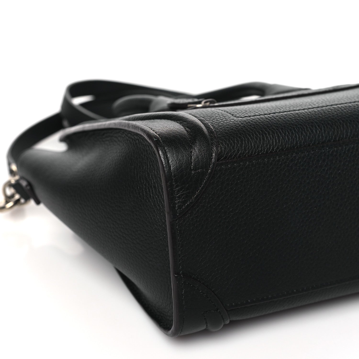 Celine Drummed Calfskin Nano Luggage Black 9 of 11