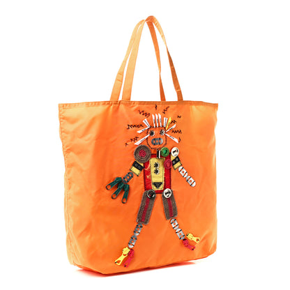 Prada Tessuto Nylon Robot Tote Orange 3 of 9